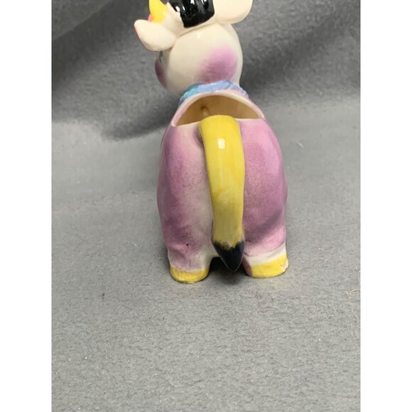 Vintage Cow Creamer Porcelain Figurine Kitchen Decor Pastel Colors - Picture 4 of 9